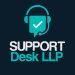 SupportDesk LLP logo featuring a headset and check mark icon